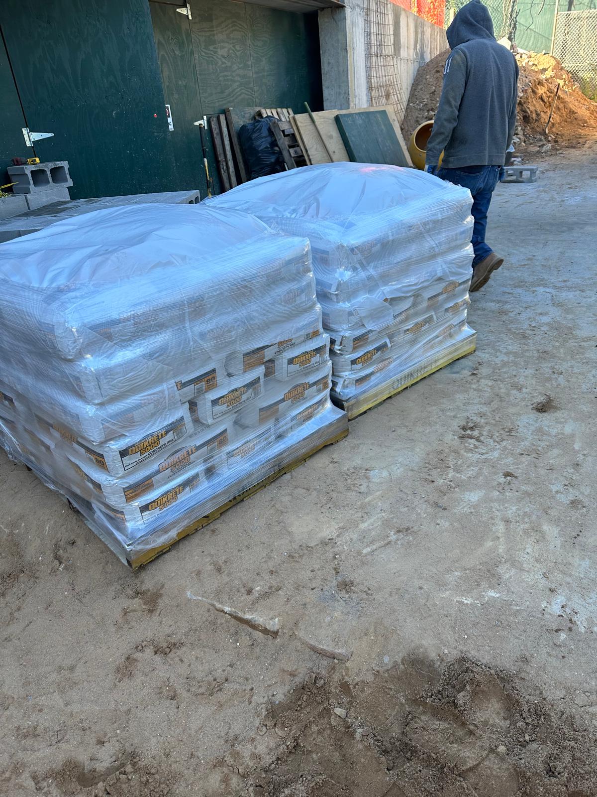 Fabio's Custom Masonry job site Queens NY working on a commercial project in Queens NY