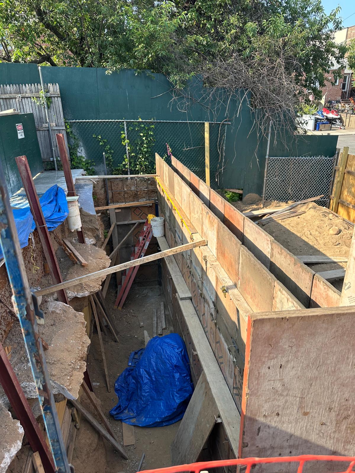 Concrete foundation with rebar Queens NY - Nassau County