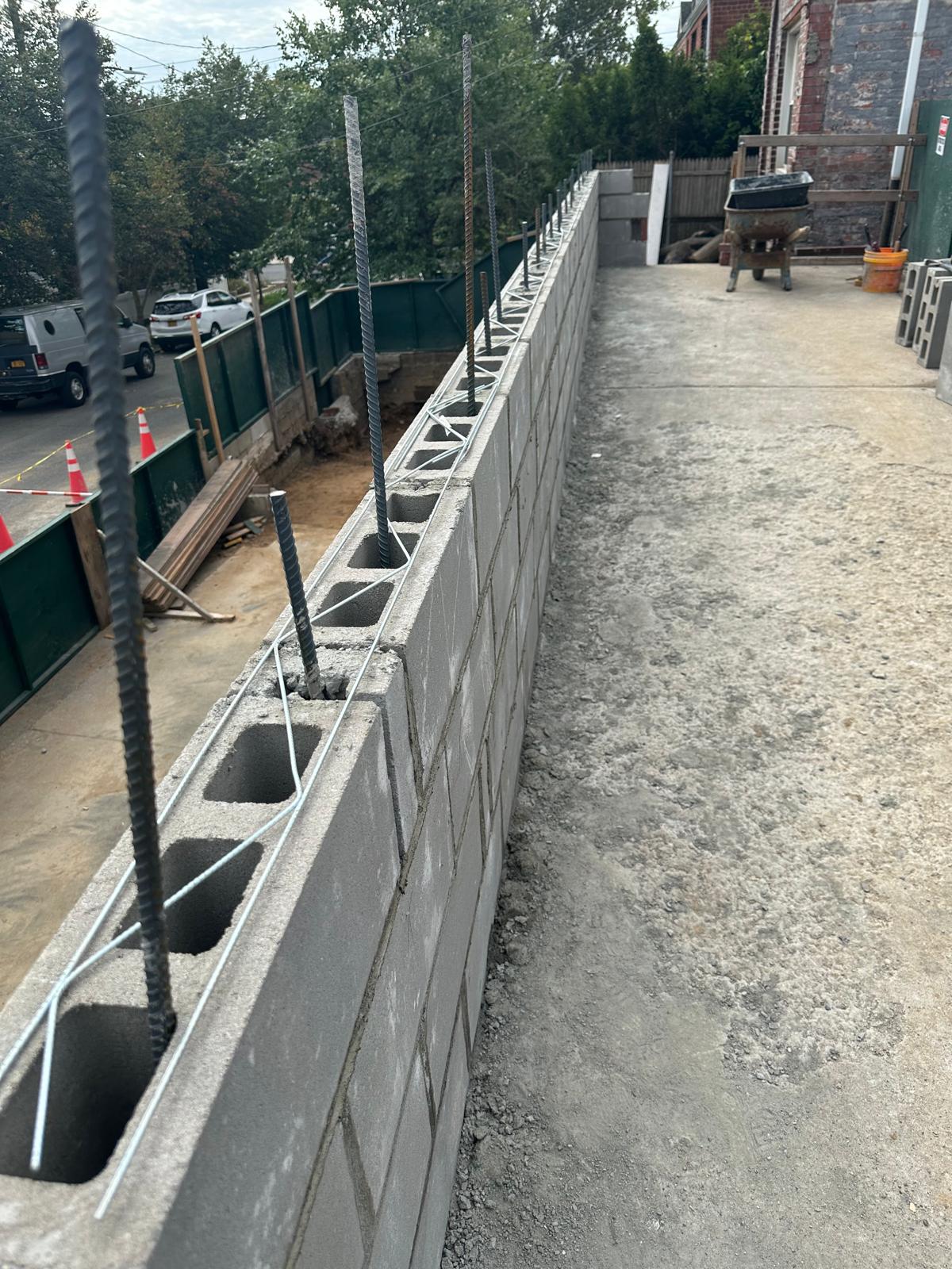 Commercial masonry crew at work NYC