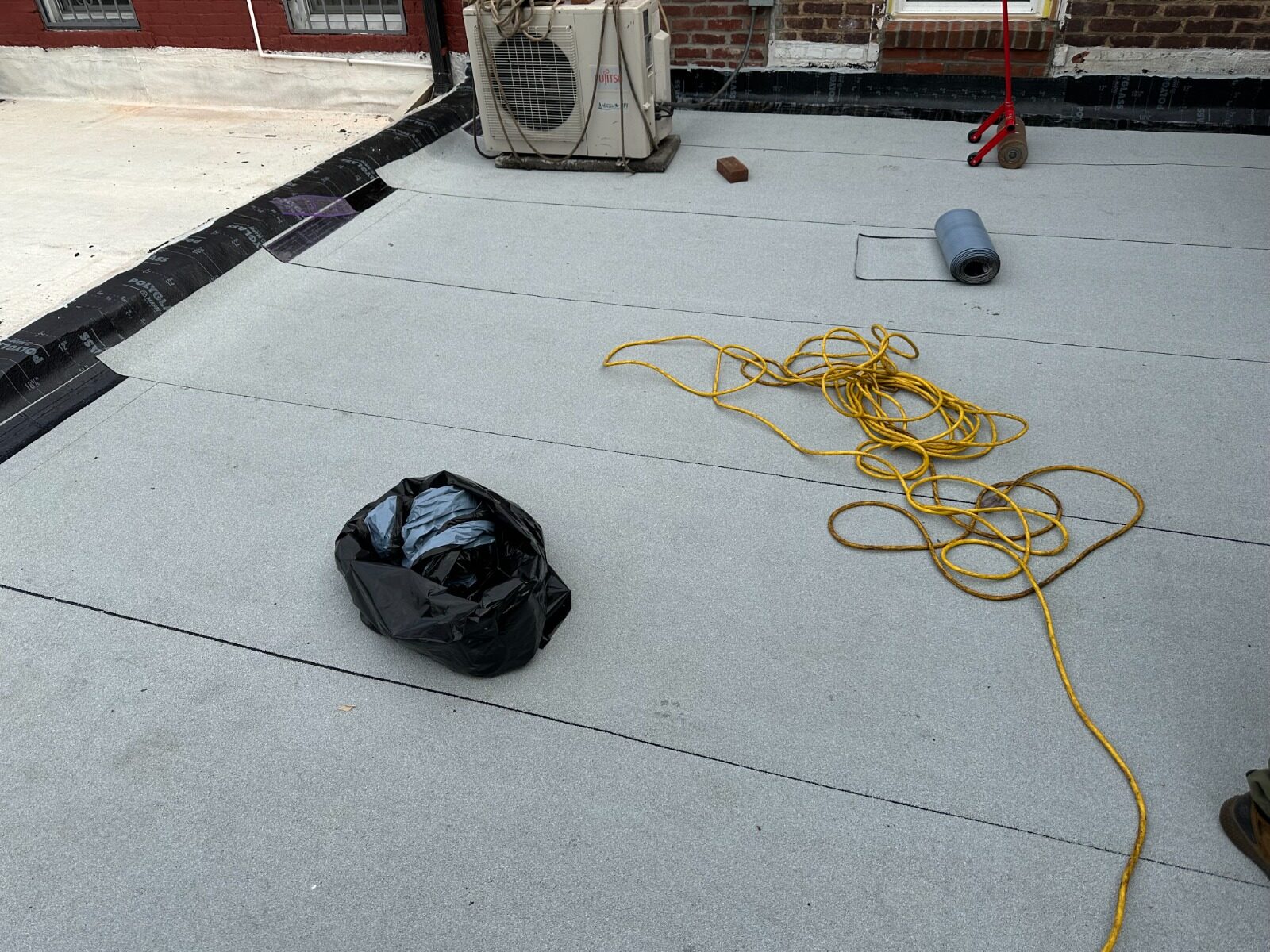 Finished flat roof granulated membrane - Queens NY